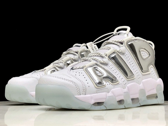 nike air more uptempo Ch*0me white 917593-100