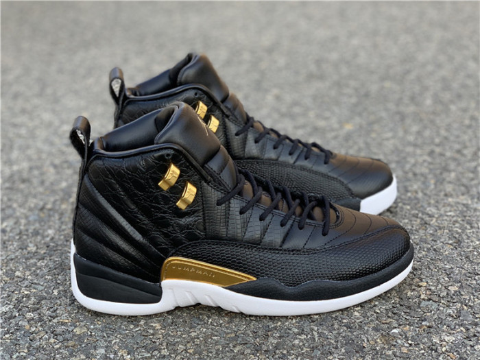 Air Jordan 12 Retro ‘Reptile’ Black/Metallic Gold-White AO6068-007