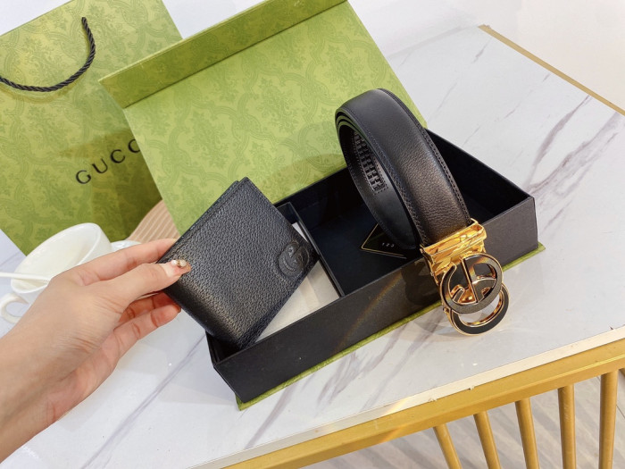 G*u*i wallet & belt set(3.8 cm)